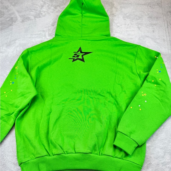 Green Sp5der Graphic Hoodie Unisex Size M - Picture 6 of 14